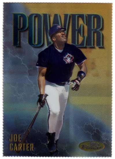 JOE CARTER 1997 FINEST EMBOSSED GOLD #338 DIE-CUT TORONTO BLUE JAYS