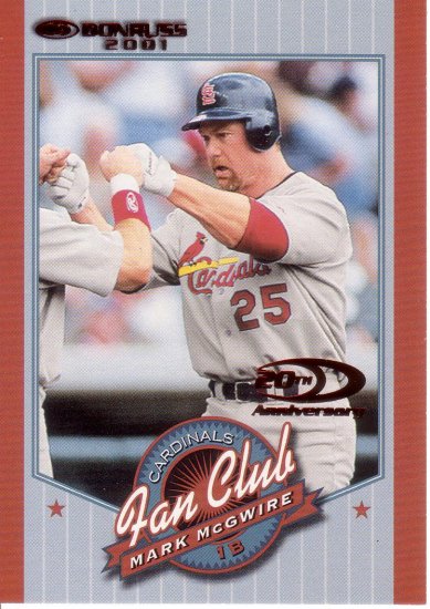 MARK McGWIRE 2001 DONRUSS FAN CLUB #214 ST. LOUIS CARDINALS