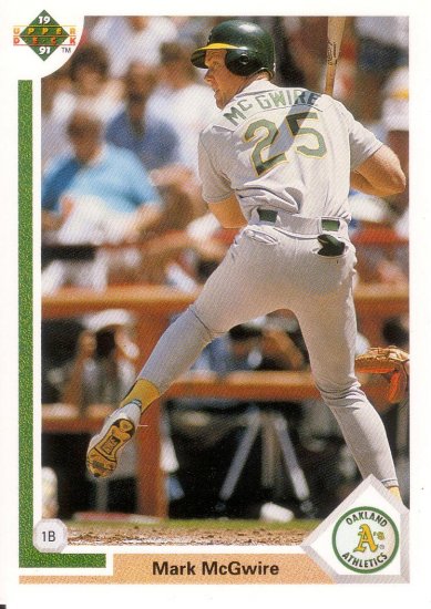 MARK McGWIRE 1991 UPPER DECK #174 OAKLAND ATHLETICS