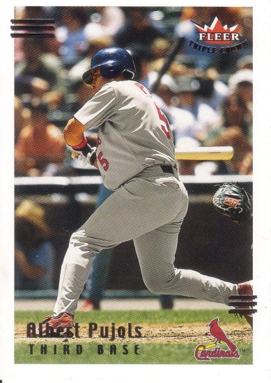 ALBERT PUJOLS 2002 FLEER TRIPLE CROWN #186 ST. LOUIS CARDINALS