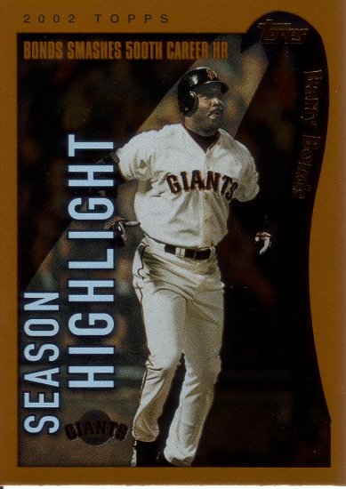 BARRY BONDS 2002 TOPPS #332 SAN FRANCISCO GIANTS