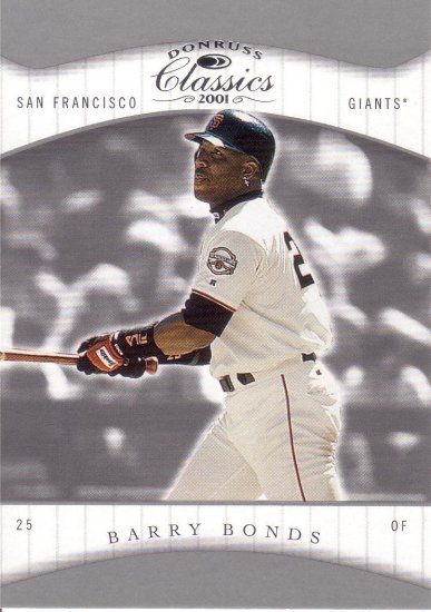 BARRY BONDS 2001 DONRUSS CLASSICS #2 SAN FRANCISCO GIANTS