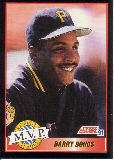 BARRY BONDS 1991 SCORE #876 PITTSBURGH PIRATES