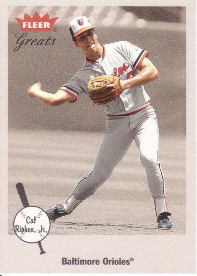 CAL RIPKEN JR. 2002 FLEER GREATS OF THE GAME #1 BALTIMORE ORIOLES