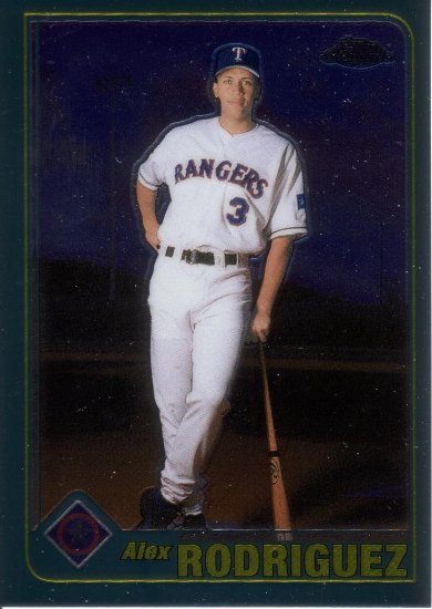 ALEX RODRIGUEZ 2001 TOPPS CHROME #587 TEXAS RANGERS