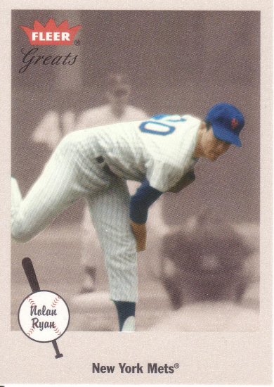 NOLAN RYAN 2002 FLEER GREATS OF THE GAME #61 NEW YORK METS