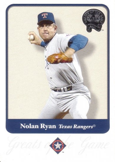 NOLAN RYAN 2001 GREATS OF THE GAME #75 TEXAS RANGERS