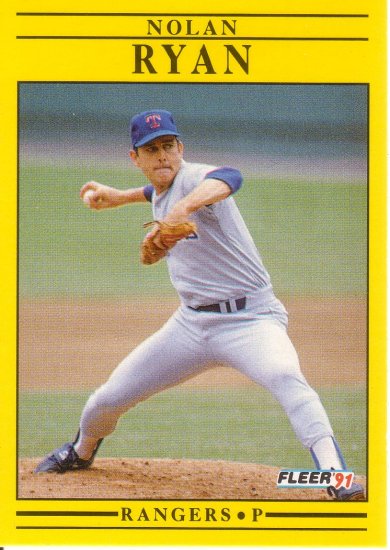 NOLAN RYAN 1991 FLEER #302 TEXAS RANGERS