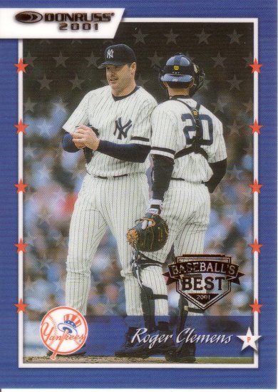 ROGER CLEMENS 2001 DONRUSS #22 NEW YORK YANKEES