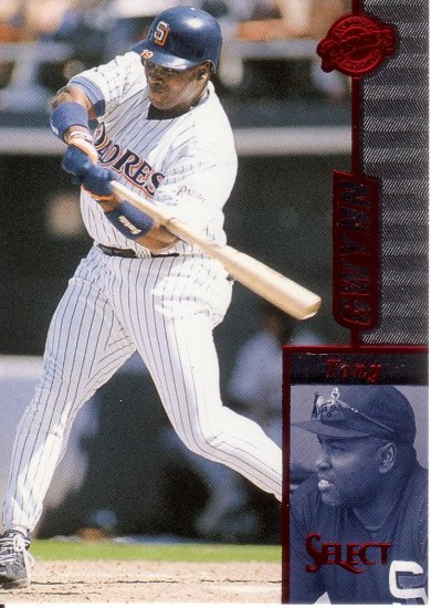 TONY GWYNN 1997 SELECT SAMPLES RED #3 SAN DIEGO PADRES