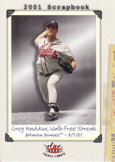 GREG MADDUX 2002 TRIPLE CROWN #241 ATLANTA BRAVES