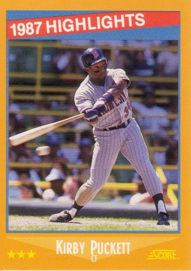 KIRBY PUCKETT 1988 SCORE #653 MINNESOTA TWINS