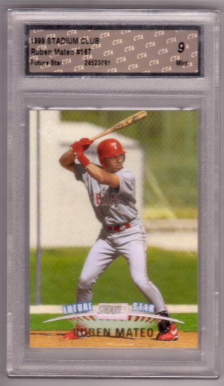 RUBEN MATEO 1999 STADIUM CLUB #167 ROOKIE CTA 9 MT TEXAS RANGERS