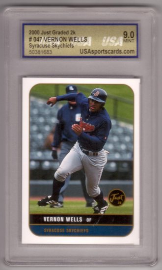 VERNON WELLS 2000 JUST GRADED 2K #047 ROOKIE USA 9.0 MT SYRACUSE SKYCHIEFS