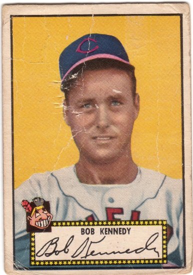 BOB KENNEDY 1952 TOPPS BLACK BACK #77A CLEVELAND INDIANS