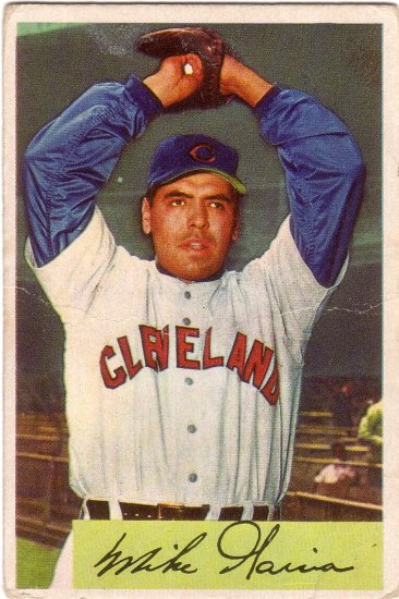 MIKE GARCIA 1954 BOWMAN #100 CLEVELAND INDIANS