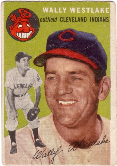 WALLY WESTLAKE 1954 TOPPS #92 CLEVELAND INDIANS