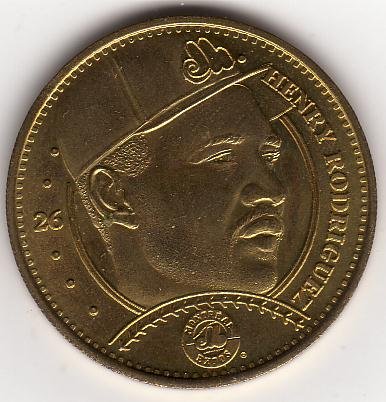HENRY RODRIGUEZ 1997 PINNACLE MINT BRASS COIN #26 MONTEREAL EXPOS