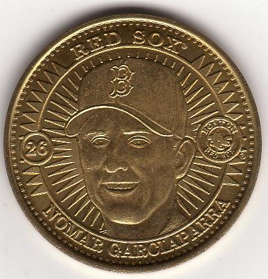 NOMAR GARCIAPARRA 1998 PINNACLE MINT BRASS COIN #26 BOSTON RED SOX