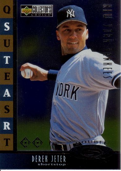 DEREK JETER 1998 COLLECTOR'S CHOICE STARQUEST DOUBLE #6 NEW YORK YANKEES