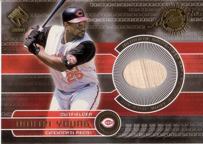 DMITRI YOUNG 2001 PRIVATE STOCK GAME GEAR BAT #51 CINCINNATI REDS