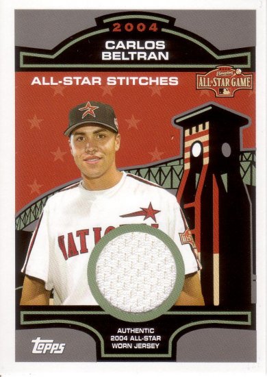 CARLOS BELTRAN 2005 TOPPS ALL-STAR STICHES RELICS #CB NATIONAL LEAGUE HOUSTON ASTROS