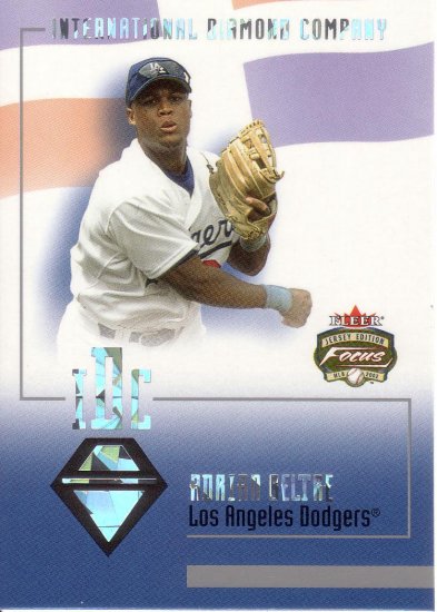 ADRIAN BELTRE 2002 FOCUS INTERNATIONAL DIAMOND COMPANY #2 LOS ANGELES DODGERS