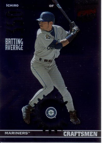 ICHIRO 2002 DONRUSS FAN CLUB CRAFTSMEN #1 SEATTLE MARINERS