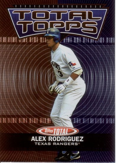 ALEX RODRIGUEZ 2003 TOPPS TOTAL TOTAL TOPPS #2 TEXAS RANGERS
