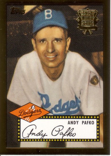 ANDY PAFKO 2002 TOPPS 1952 WORLD SERIES REPRINTS #52R-4 BROOKLYN DODGERS