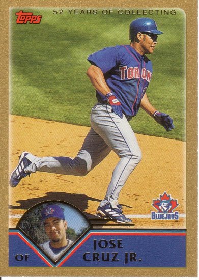 JOSE CRUZ JR. 2003 TOPPS GOLD #88 SP# 0480/2003 TORONTO BLUE JAYS