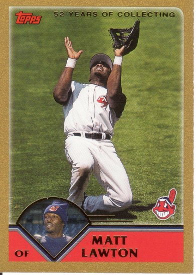 MATT LAWTON 2003 TOPPS GOLD #234 SP# 1120/2003 CLEVELAND INDIANS