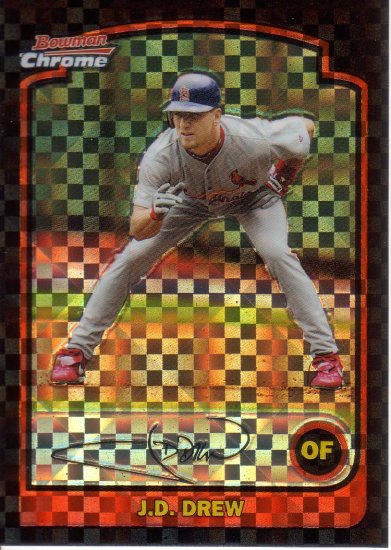 J.D. DREW 2003 BOWMAN CHROME XFRACTOR #76 ST. LOUIS CARDINALS
