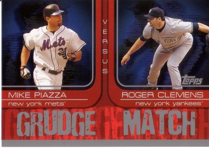 MIKE PIAZZA / ROGER CLEMENS 2005 TOPPS GRUDGE MATCH #2 NEW YORK METS / YANKEES
