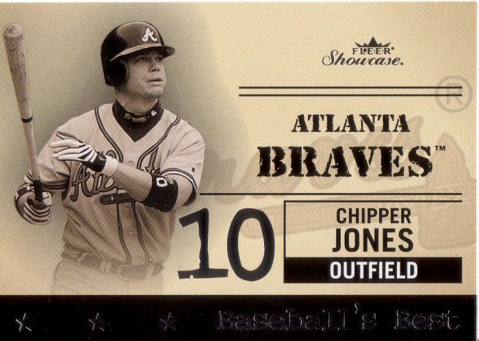 CHIPPER JONES 2004 SHOWCASE BASEBALL'S BEST #14 ATLANTA BRAVES