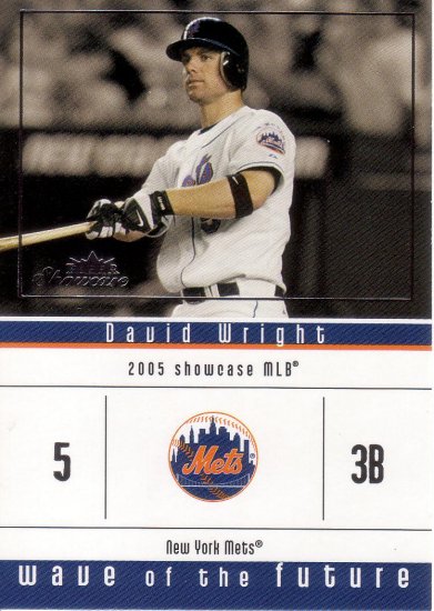 DAVID WRIGHT 2005 SHOWCASE WAVE OF THE FUTURE #15 ROOKIE NEW YORK METS
