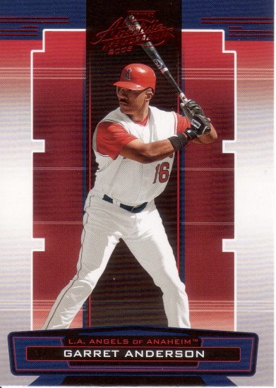 GARRET ANDERSON 2005 ABSOLUTE MEMORABILIA RED #16 ANEHEIM ANGELS
