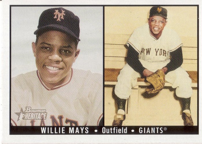 WILLIE MAYS 2003 BOWMAN HERITAGE #171B NEW YORK GIANTS