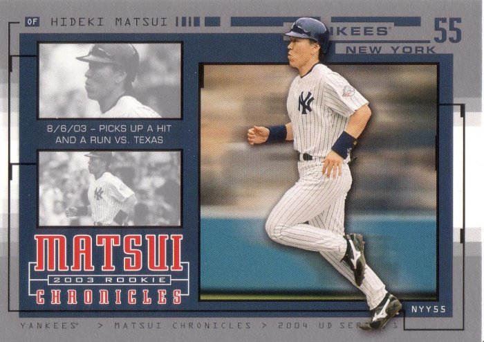HIDEKI MATSUI 2004 UPPER DECK MATSUI CHRONICLES #57 NEW YORK YANKEES