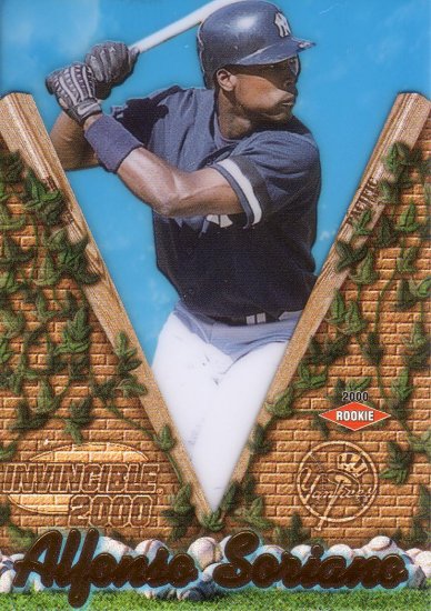 ALFONSO SORIANO 2000 INVINCIBLE #101 ROOKIE NEW YORK YANKEES