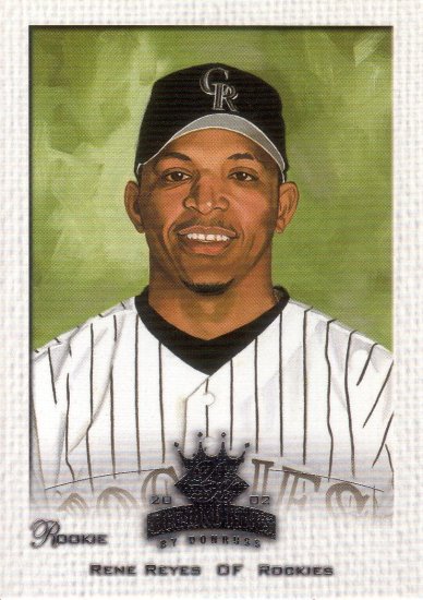 RENE REYES 2002 DONRUSS ROOKIE DIAMOND KINGS #155 COLORADO ROCKIES