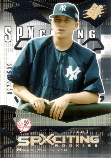 BRAD HALSEY 2004 SPX SPXCITING #138 TIER 1 ROOKIE NEW YORK YANKEES