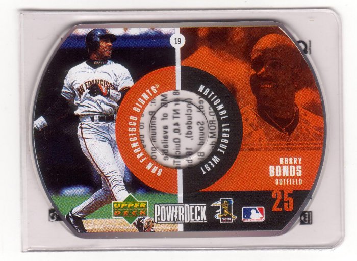 BARRY BONDS 1999 POWER DECK CD #19 SAN FRANCISCO GIANTS