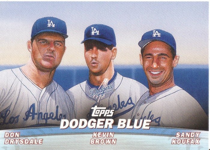 LOS ANGELES DODGERS 2001 TOPPS COMBOS #TC11 DODGER BLUE