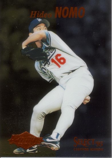 HIDEO NOMO 1995 SELECT CERTIFIED #98 ROOKIE LOS ANGELES DODGERS