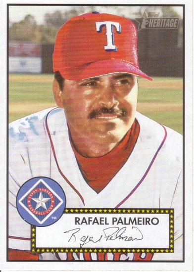 RAFAEL PALMEIRO 2001 HERITAGE BLACK BACK #5 TEXAS RANGERS