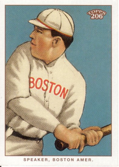 TRIS SPEAKER 2002 TOPPS 206 #177 REPRINT BOSTON RED SOX