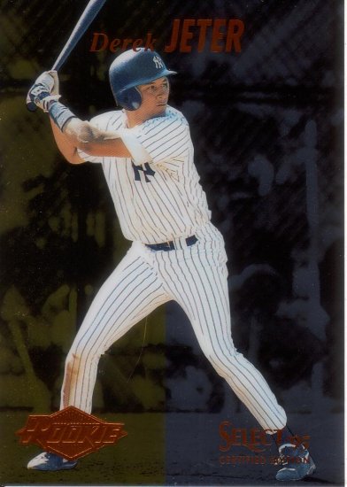 DEREK JETER 1995 SELECT CERTIFIED #122 ROOKIE* NEW YORK YANKEES