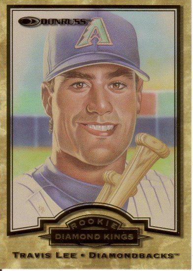 TRAVIS LEE 1998 DONRUSS ROOKIE DIAMOND KINGS CANVAS #1 SP#01300/10000 ARIZONA DIAMONDBACKS