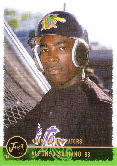 ALFONSO SORIANO 1999 JUST MINORS JUST '99 #137 MINOR NORWICH NAVIGATORS